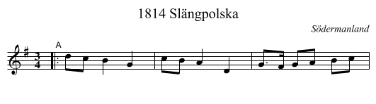 1814 Sl&auml;ngpolska - staff notation