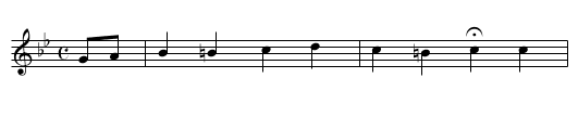 182. W&auml;r Gott nicht mit uns diese Zeit - staff notation