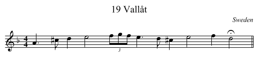 19 Vallåt - staff notation