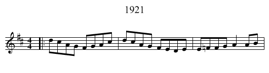 1921 - staff notation