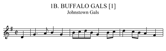 1B. BUFFALO GALS [1] - staff notation