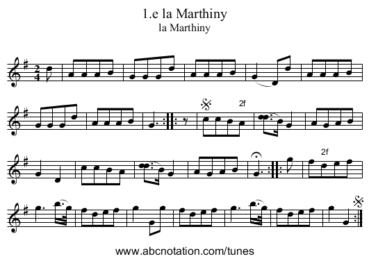 1.e la Marthiny - staff notation