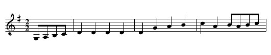 1er Les Cerceaux - staff notation