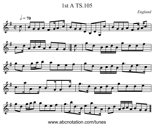 1st A TS.105 - staff notation