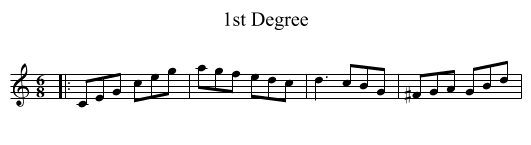 1st Degree - staff notation
