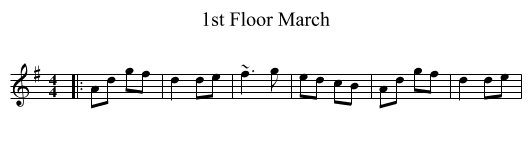 1st Floor March - staff notation