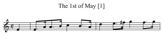 1st of May [1], The - staff notation