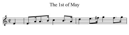 1st of May, The - staff notation