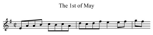 1st of May, The - staff notation