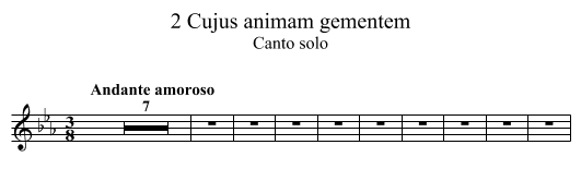 2 Cujus animam gementem - staff notation