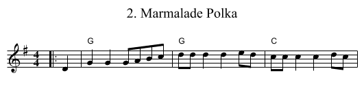 2. Marmalade Polka - staff notation