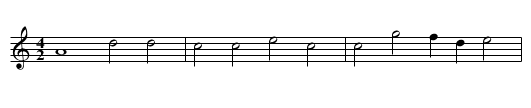 2. Mon amy - staff notation