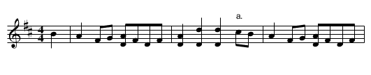21. THE KING'S HEAD - staff notation