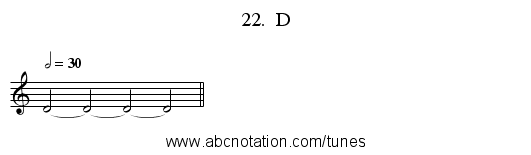 22. D - staff notation