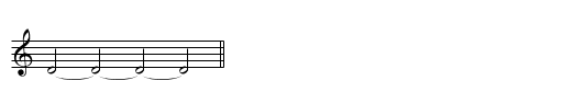 22.  D - staff notation