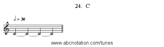 24.  C - staff notation