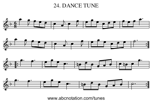 24. DANCE TUNE - staff notation