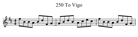 250 To Vigo - staff notation