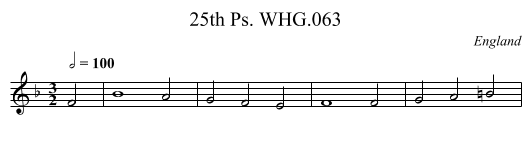 25th Ps. WHG.063 - staff notation