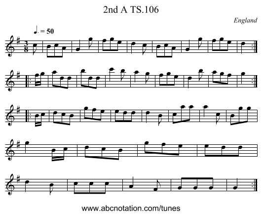 2nd A TS.106 - staff notation