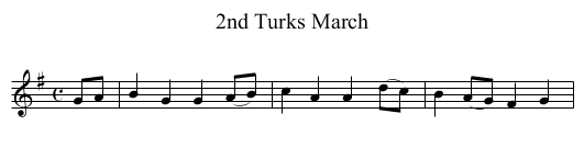 2nd Turks March - staff notation