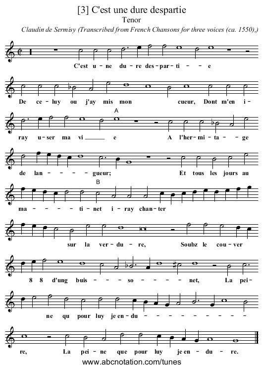[3] C'est une dure despartie - staff notation