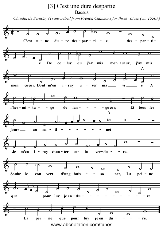 [3] C'est une dure despartie - staff notation