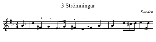 3 Strömningar - staff notation