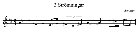 3 Strömningar - staff notation