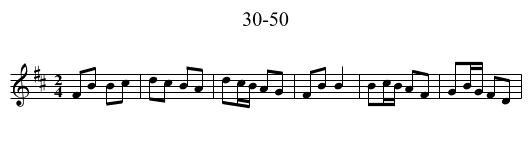 30-50 - staff notation