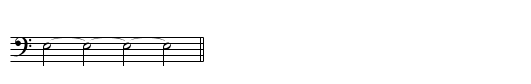 32.  E, - staff notation