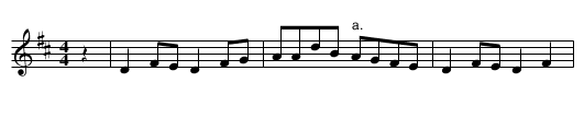 34. LITTLE HORNPIPE - staff notation