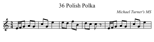 36 Polish Polka - staff notation
