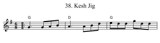 38. Kesh Jig - staff notation
