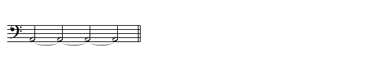 39.  A,, - staff notation
