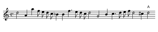 39. Lungi da voi mia vita - staff notation