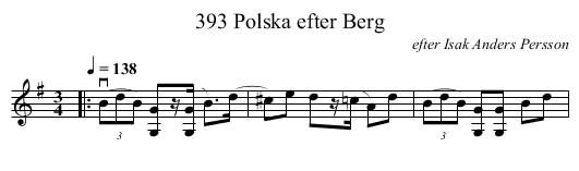 393 Polska efter Berg - staff notation