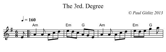 3rd. Degree, The - staff notation