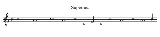 3v. Beatus homo - staff notation