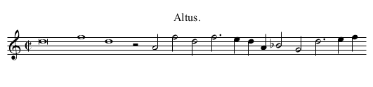 3v. Beatus homo - staff notation