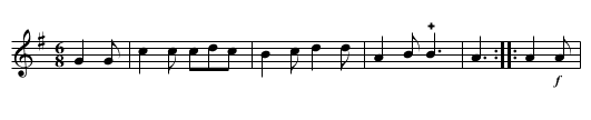 4 La Boulangere - staff notation