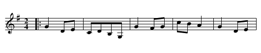 4. La gigue Anglaise - staff notation