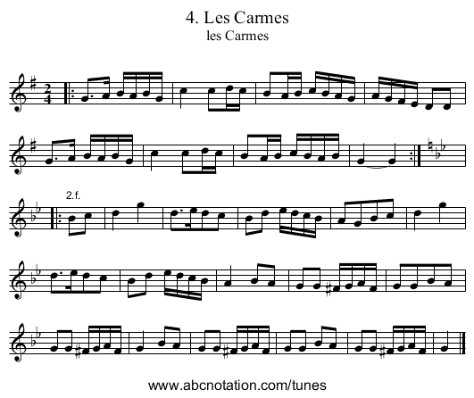 4. Les Carmes - staff notation
