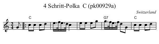 4 Schritt-Polka C (pk00929a) - staff notation