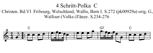4 Schritt-Polka C - staff notation