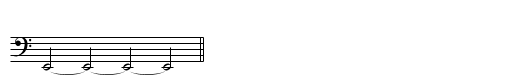 44.  E,, - staff notation