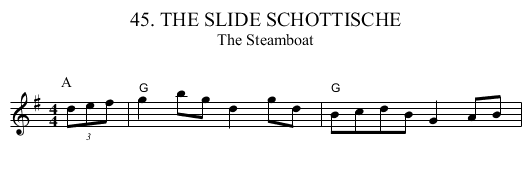 45. THE SLIDE SCHOTTISCHE - staff notation