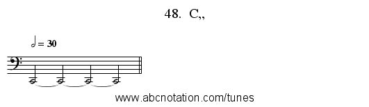 48. C,, - staff notation