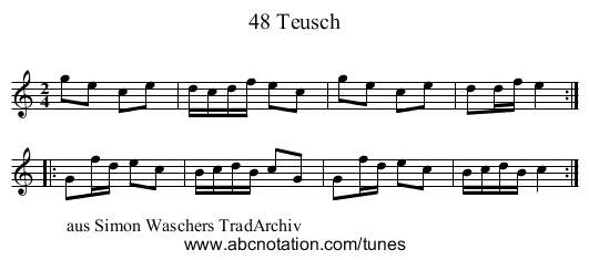 48 Teusch - staff notation