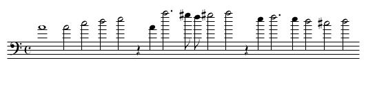 5. Lachrim&aelig; Coact&aelig; - staff notation